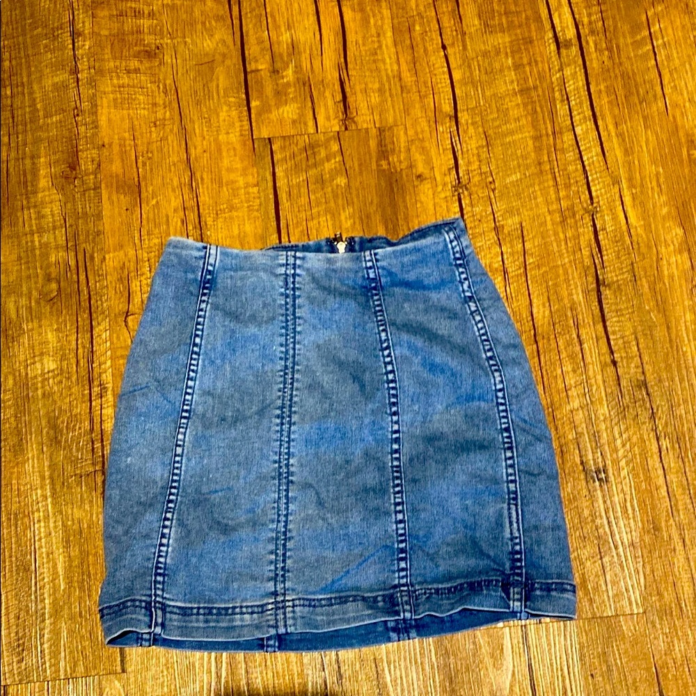 Free people denim skirt